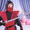 Ninja Complete Red Costume for Kids with Mask and Full Warrior Set